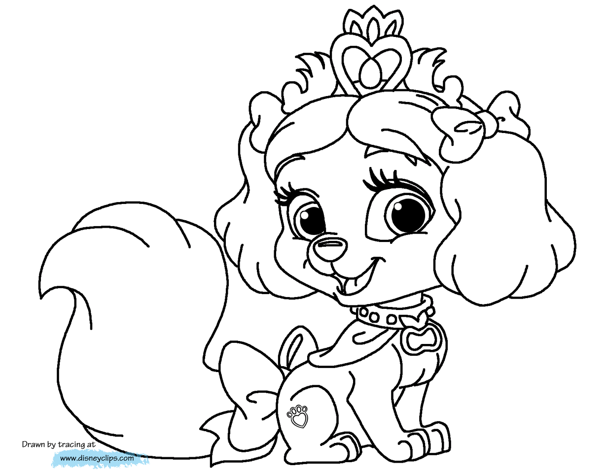 Palace Pets Coloring Pages 2 | Disney Coloring Book