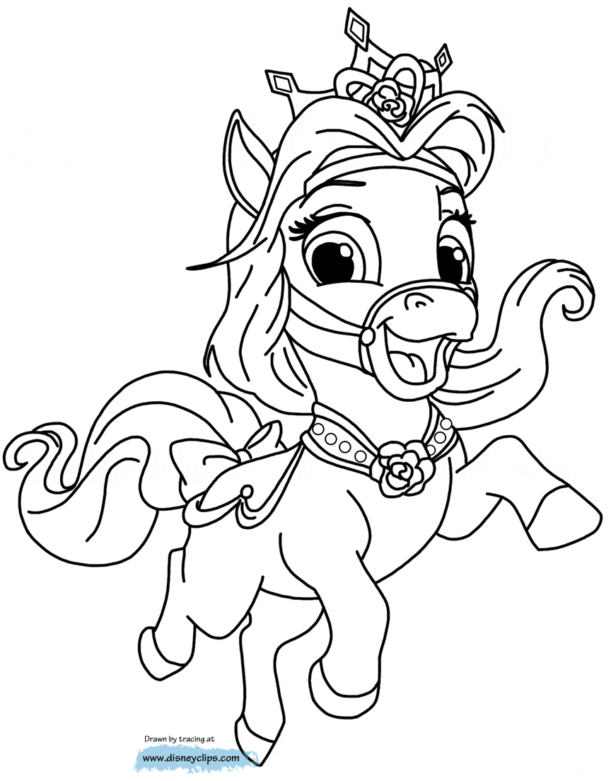 palace pets coloring pages horses for kids - photo #6