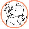 Pooh and friends coloring page