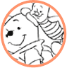 Pooh and friends coloring page
