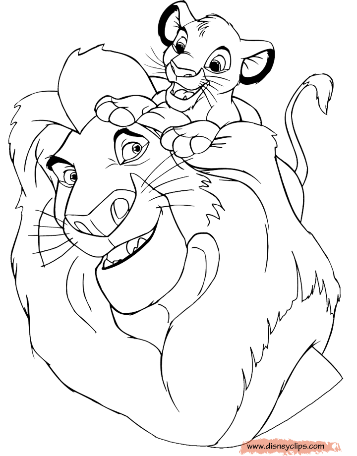 images of lion king coloring book pages - photo #29