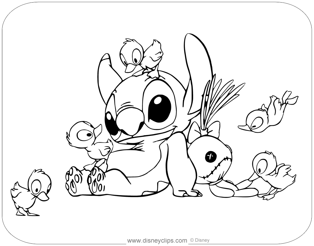 Cute Stitch Coloring Pages - visualheartdesigns