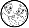 Tod and Copper coloring page
