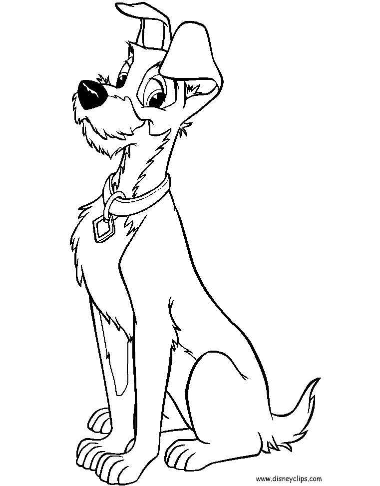 lady the tramp coloring pages - photo #5