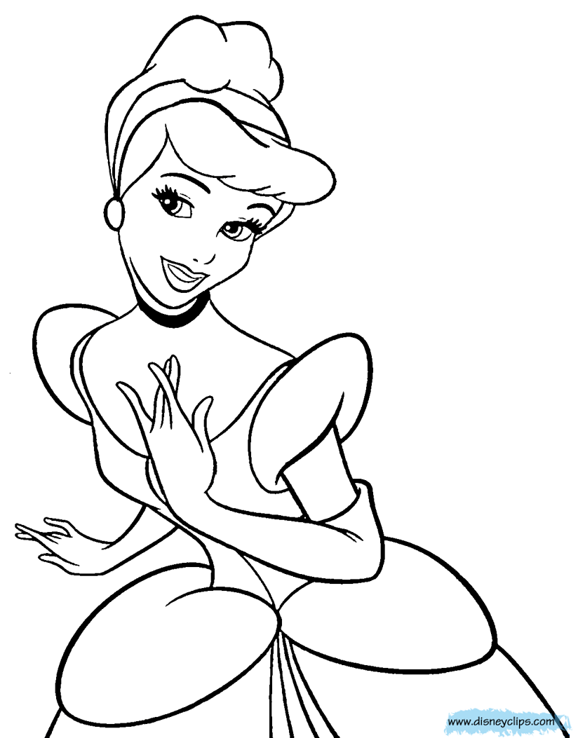 disney princesses coloring pictures. Cinderella Disney Princess