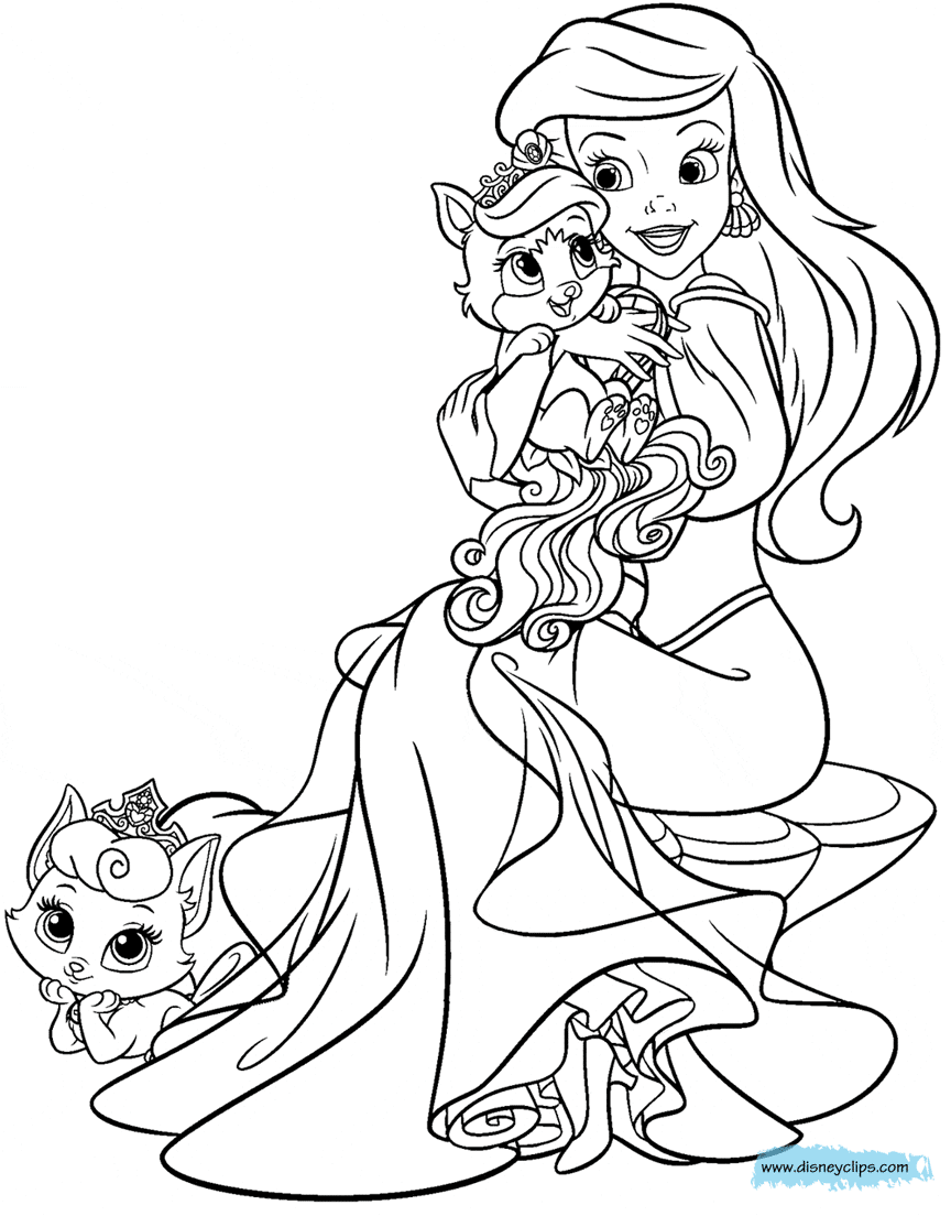 palace pets horses coloring pages - photo #23