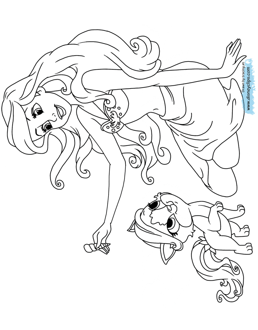 palace pets coloring pages seashell - photo #3