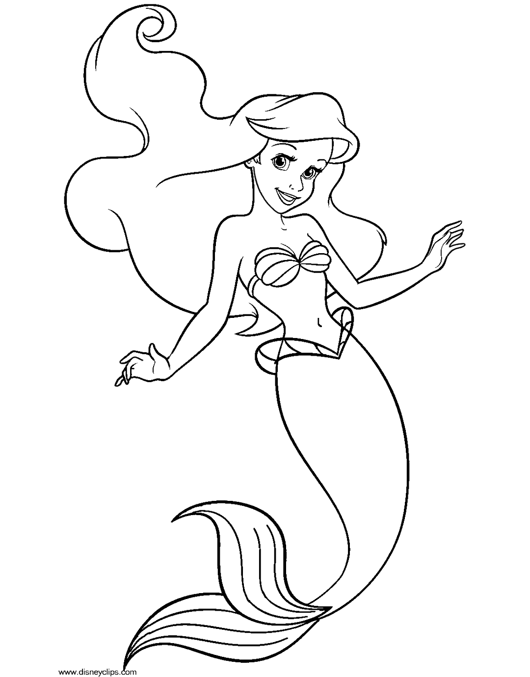 The Little Mermaid Printable Coloring Pages 3 | Disney Coloring Book