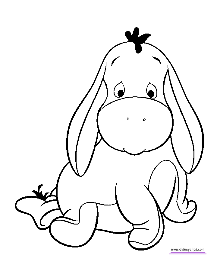 baby eyore coloring pages - photo #14