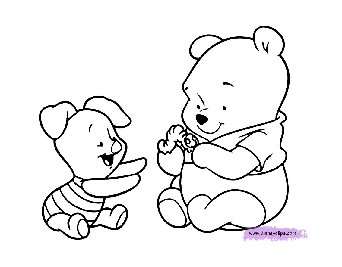 Baby Pooh Printable Coloring Pages Disney Coloring Book