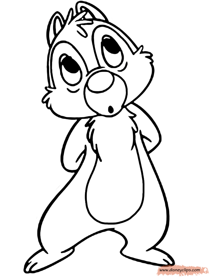 disney chip and dale coloring pages free - photo #11