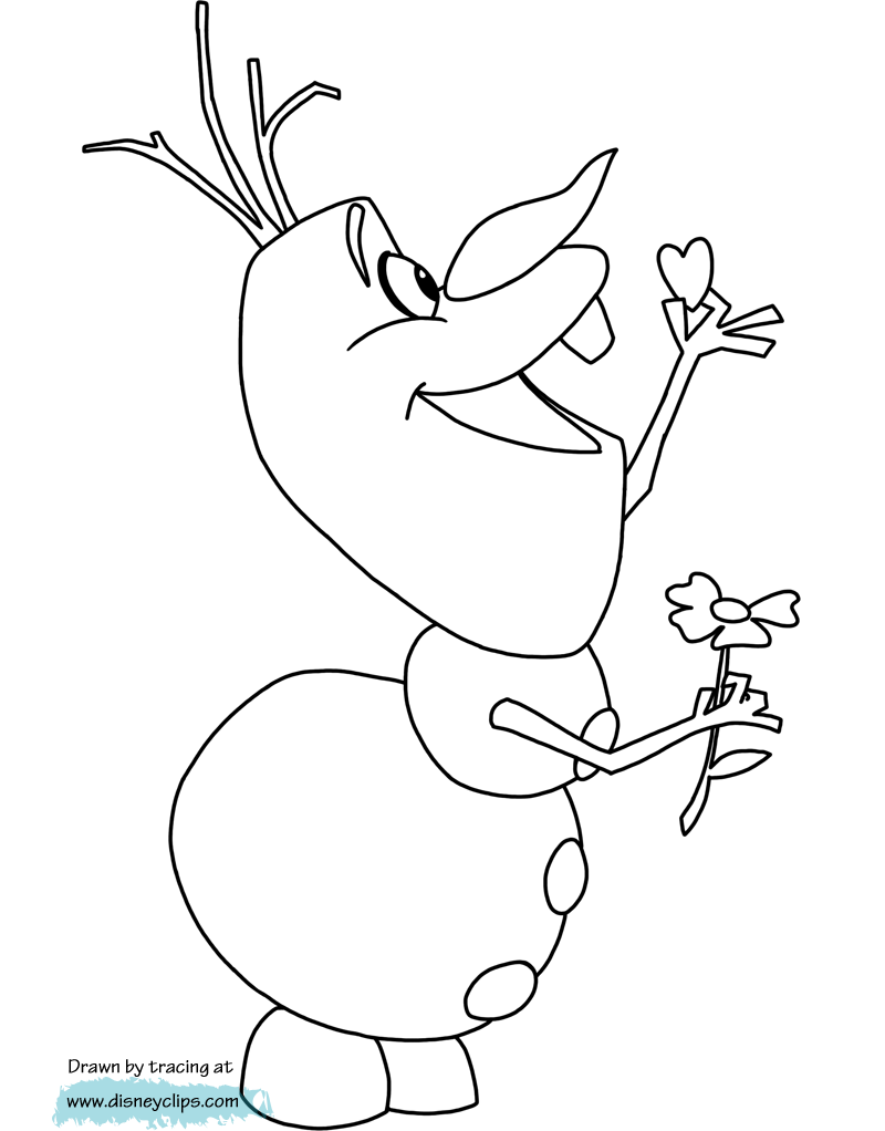 olaf frozen coloring pages summer - photo #15