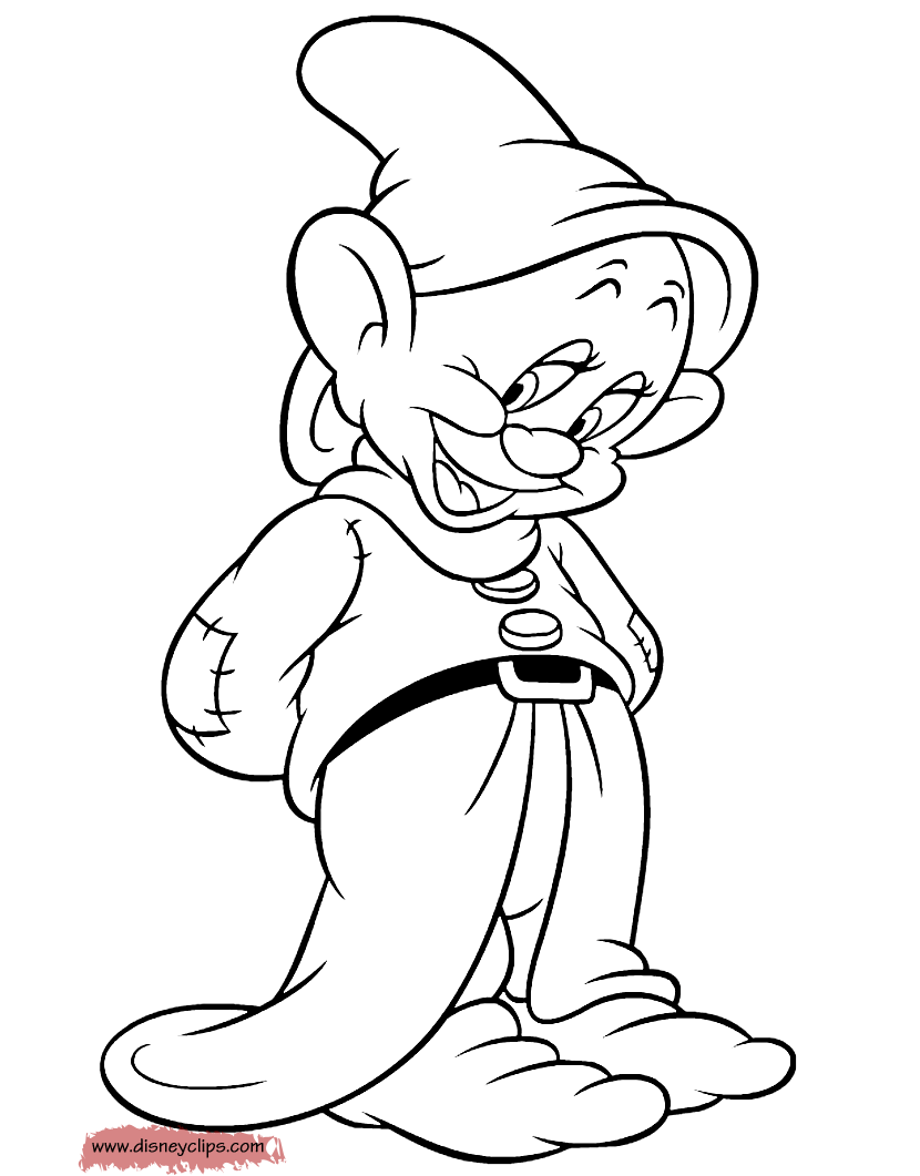 Snow White Disney Dopey Coloring Page 15 Snow White Coloring Pages Cartoon Coloring Pages Disney Princess Coloring Pages