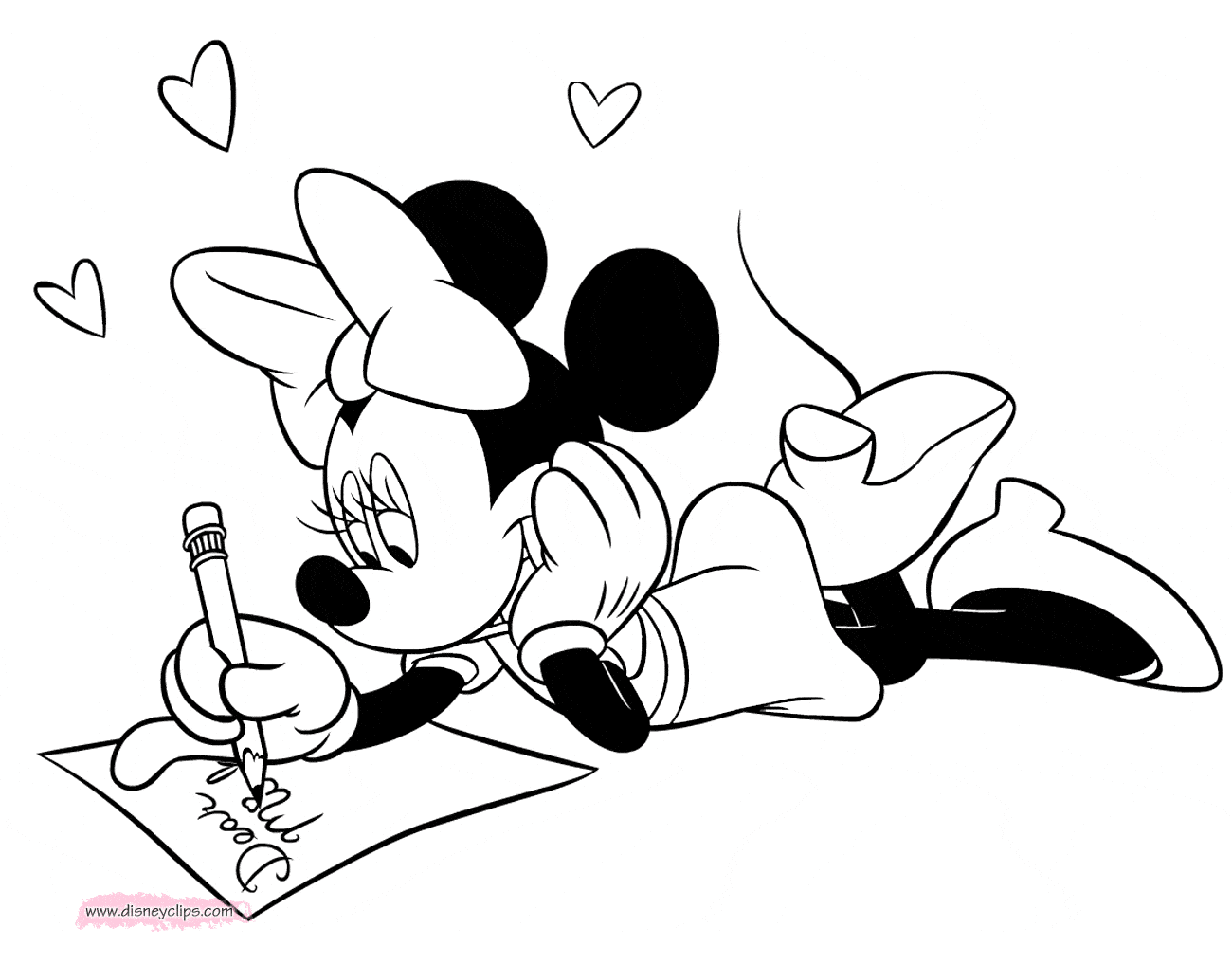 Minnie Mouse Printable Coloring Pages 3 | Disney Coloring Book