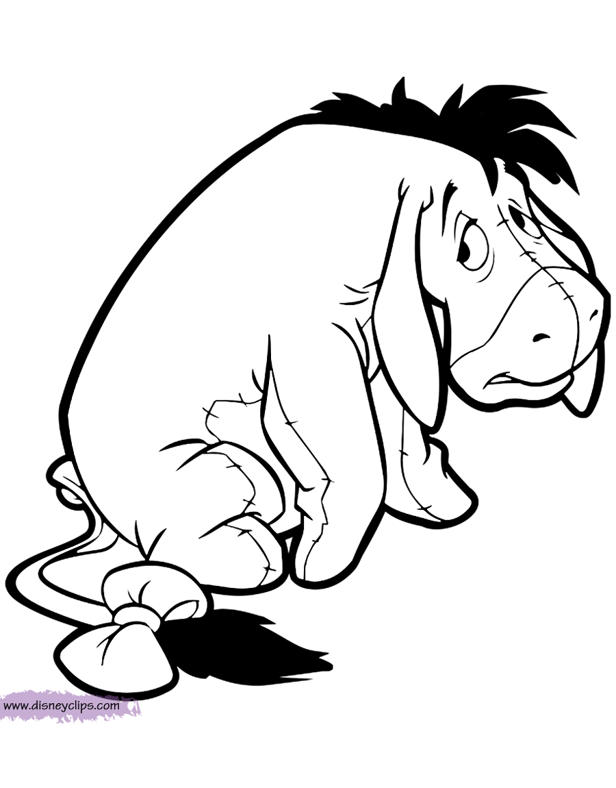 sad eeyore coloring pages - photo #21