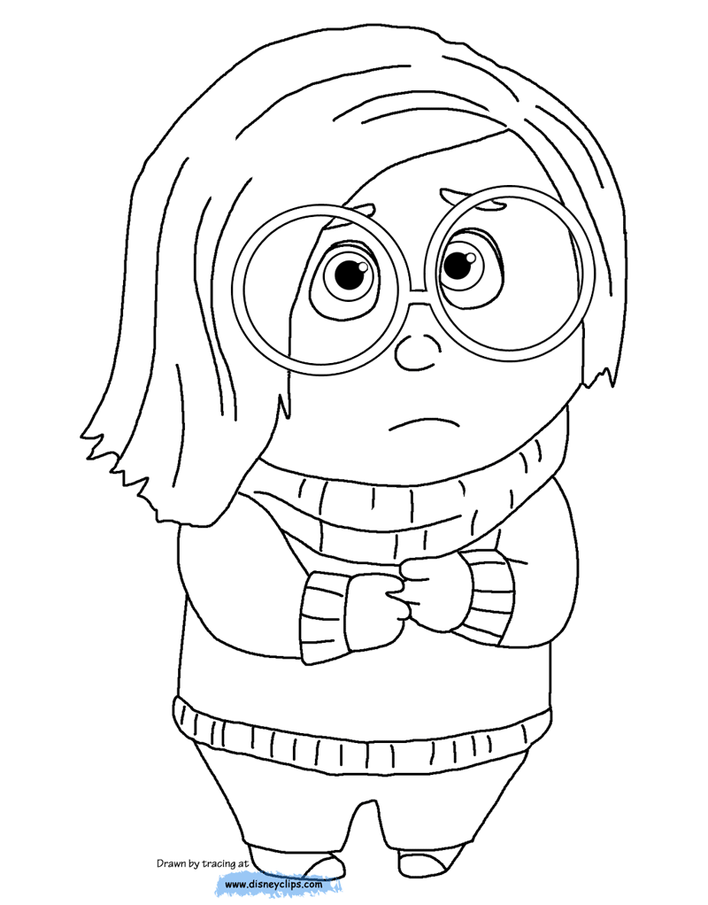 sadness from inside out coloring pages - photo #3