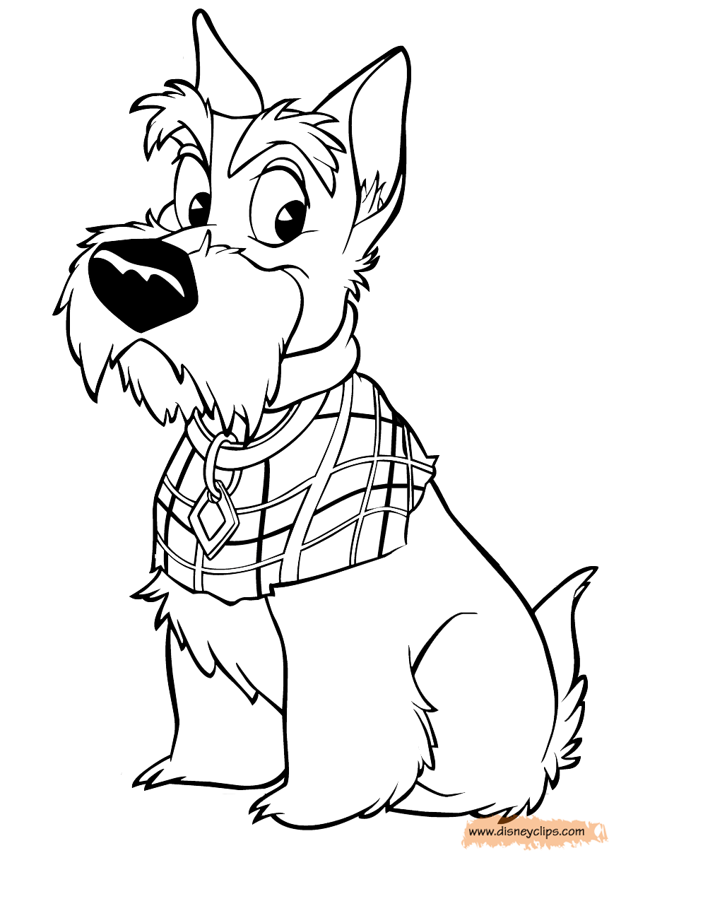 lady and the tramp christmas coloring pages - photo #48