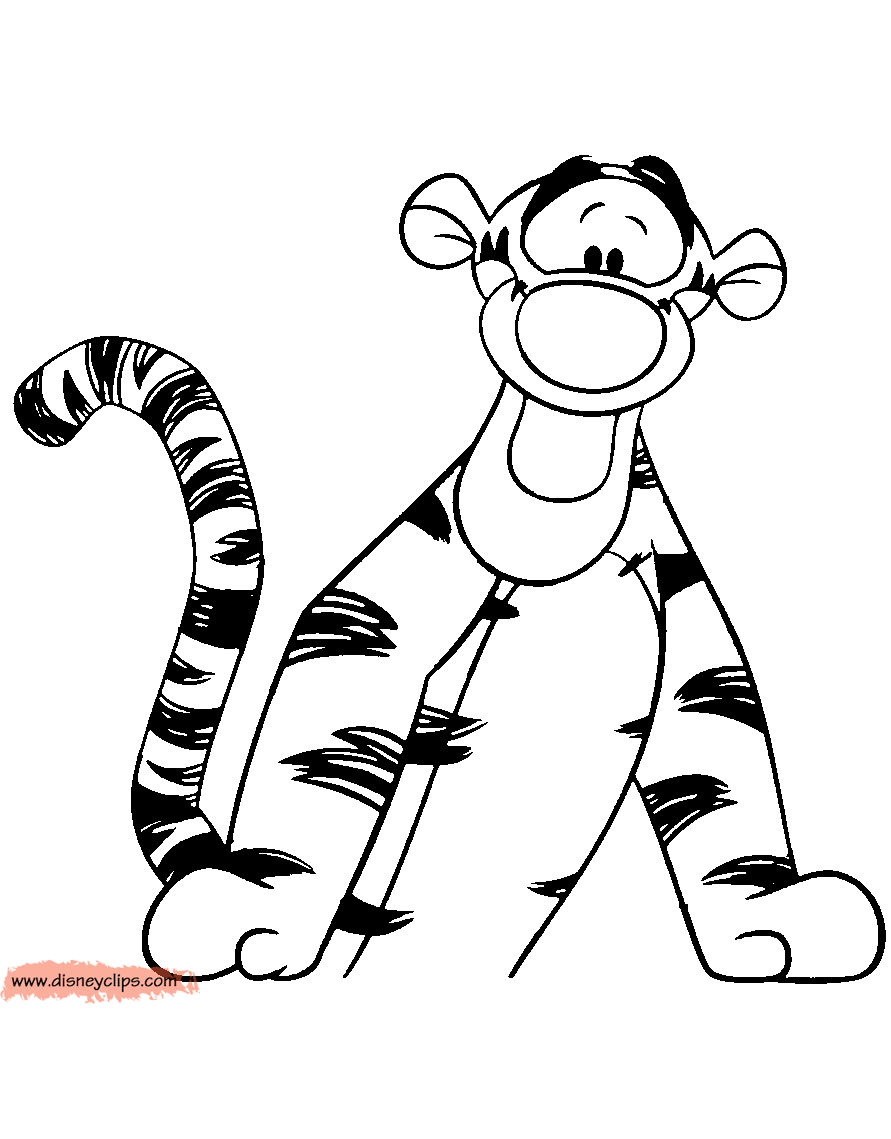 valentine tigger coloring pages - photo #31
