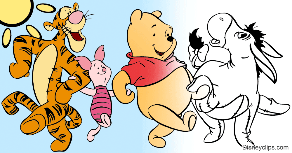 Winnie the Pooh and Friends Coloring Pages