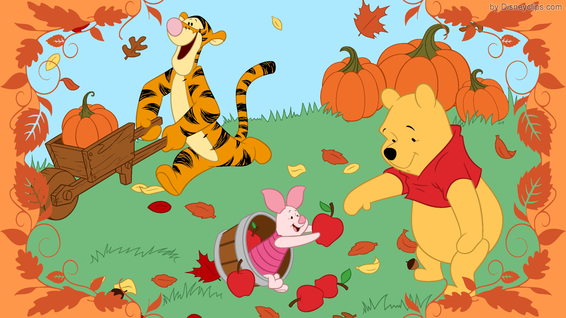 Winnie the Pooh and Friends Wallpaper | Disneyclips.com