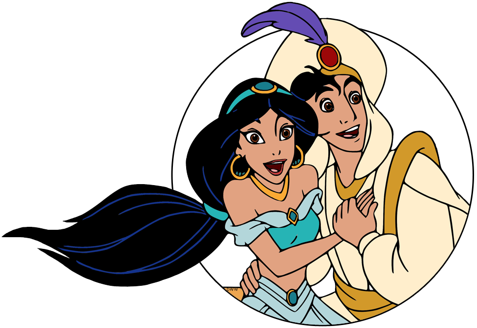 Aladdin and Jasmine Clip Art Disney Clip Art Galore