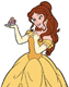 Belle holding princess cupcake