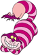 Cheshire Cat raising his brows in greeting