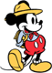 Mickey hiking