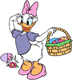 Daisy Duck on Easter egg hunt