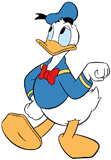 Donald Duck nonchalantly giving a fist bump
