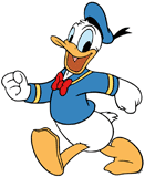 Donald Duck walking