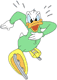 Donald Duck speed skating