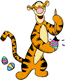 Tigger painting an Easter egg