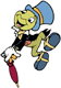 Jiminy Cricket clicking his heels