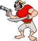 Pirate with a gun and a sword