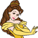 Belle pulling on glove