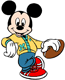 Mickey Mouse playing football