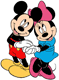 Mickey, Minnie holding hands