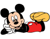 Mickey Mouse lying down