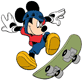 Mickey Mouse skateboarding