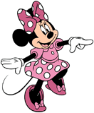Minnie Mouse pointing