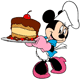 Minnie Mouse serving cake