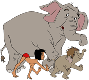 Mowgli, Colonel Hathi and Junior