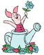 Piglet in a watering can