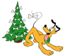 Pluto decorating tree