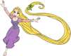 Rapunzel running with Pascal