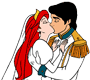 Ariel, Eric kissing