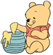 Baby Pooh eating honey