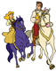 Cinderella, Prince riding horses