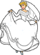 Cinderella in wedding gown